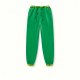 Women's Green Sweatpants with Yellow Letter Trim