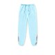 Women's Light Blue Sweatpants with Rainbow Stripe Cuffs